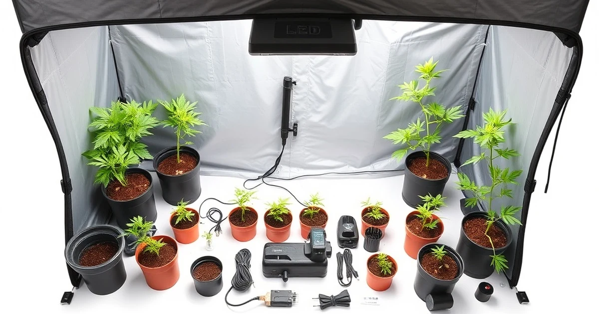 Cannabis grow kit — complete indoor setup overview