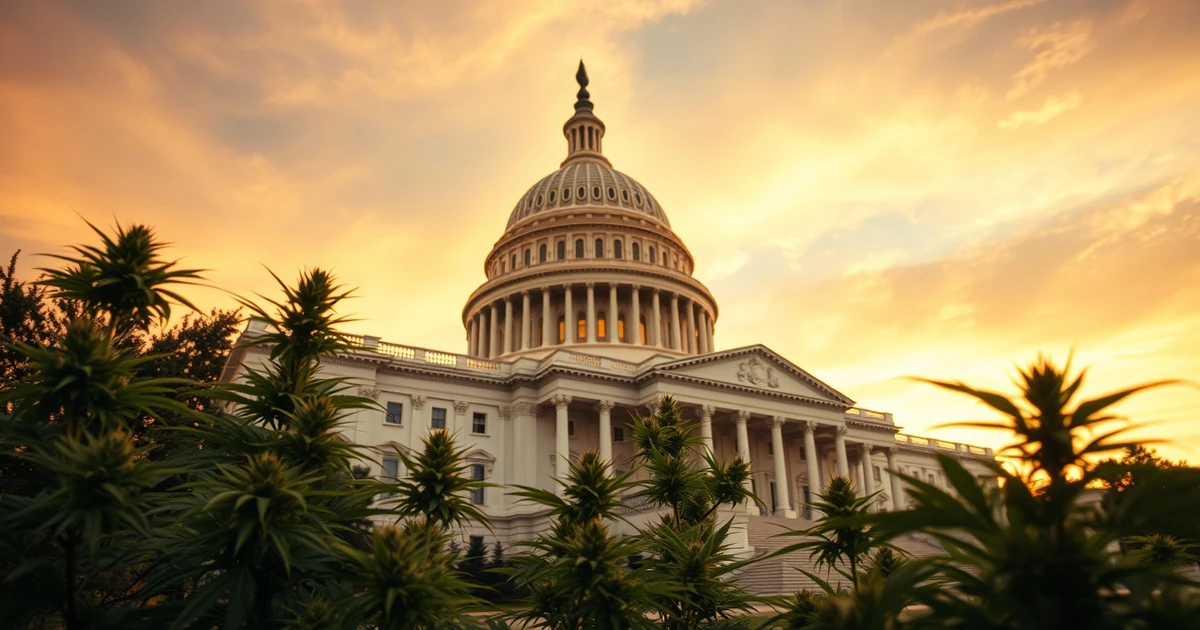 Mapa de EE.UU. con legislación del cannabis por estado y reforma federal en 2026