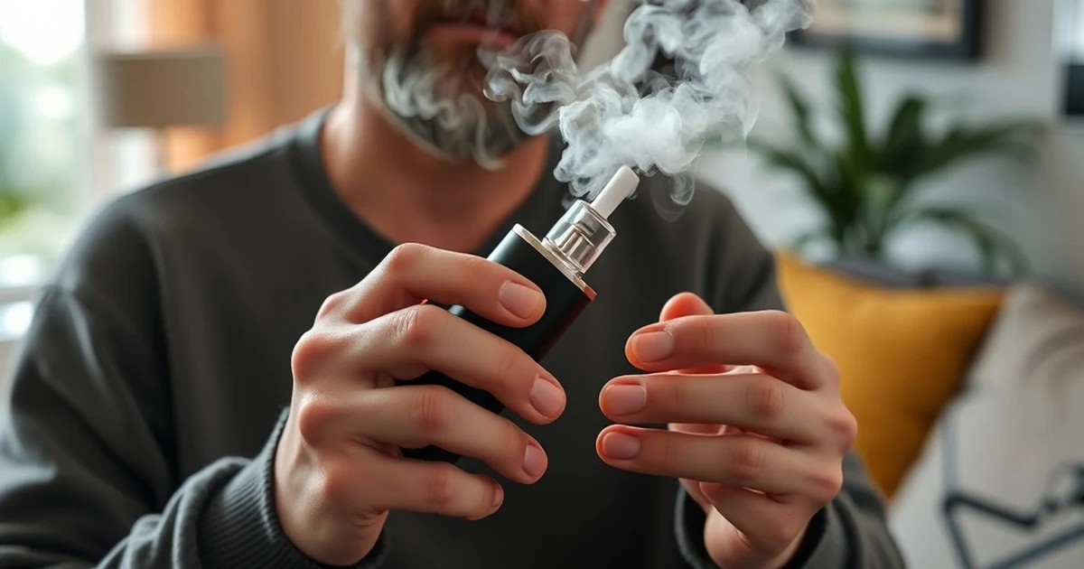 Vape cannabis — dry herb vaporizer with cannabis and vapor